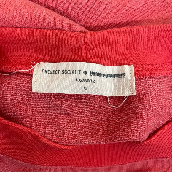 Project Social T & Urban Outfitters Coral Short Sleeve Sweatshirt - Picture 4 of 6